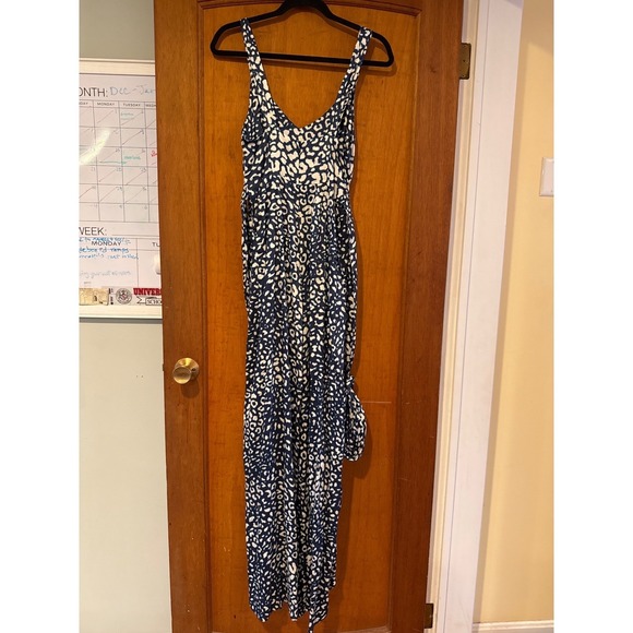 Alexis Small Cheetah-print blue Crepe Wide-leg Tyrell Jumpsuit Animal v-neck - Picture 7 of 9